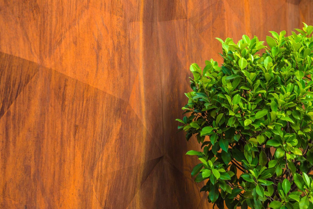 Corten Steel Crumpled Paper Walls Matt Hill Projects